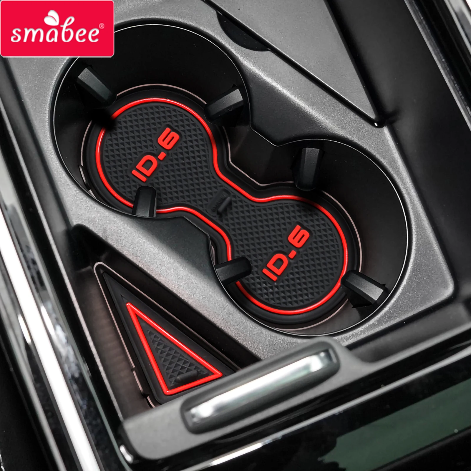 Smabee Car Gate Slot Mat for VW ID.6 ID6 X Crozz ID6X Anti-Slip Door Groove Pad Cup Holder Interior Accessories Non-Slip Coaster