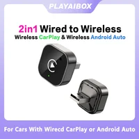 Adaptador Inalámbrico 2 en 1 CarPlay Android Auto 2026, WiFi 5Ghz, Bluetooth, Conexión Automática, Actualización OTA para VW, Toyota, Honda, Kia, Opel, MG