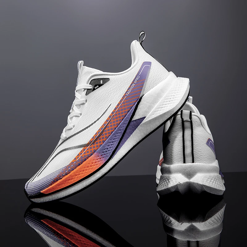 Youth Running Shoes, Summer Men's Sports Shoes, Ultra-Light Cushioning and Rebound Fitness Sneakers, Fluorescent Shoes, Versatile for Men and Women, True Carbon Plate Technology Running Shoes, Non-Slip Casual Sports Shoes, Trendy Couple Running Shoes, Non-Slip Wear-Resistant Training Shoes, Gym Workout Shoes
