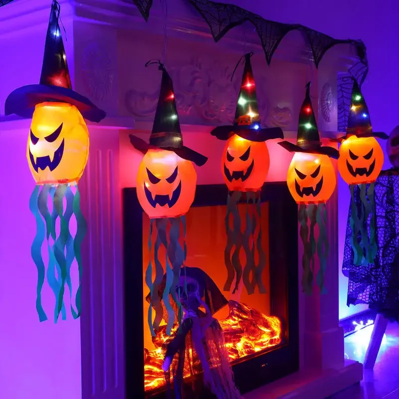 

Halloween decorations, illuminated pumpkin lights, LED curtains, ice strips, colorful lights, decorations, hanging decorations