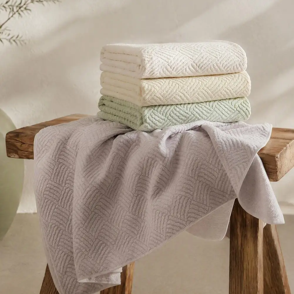 Cotton Jacquard Bath Towel for Women, 31.5