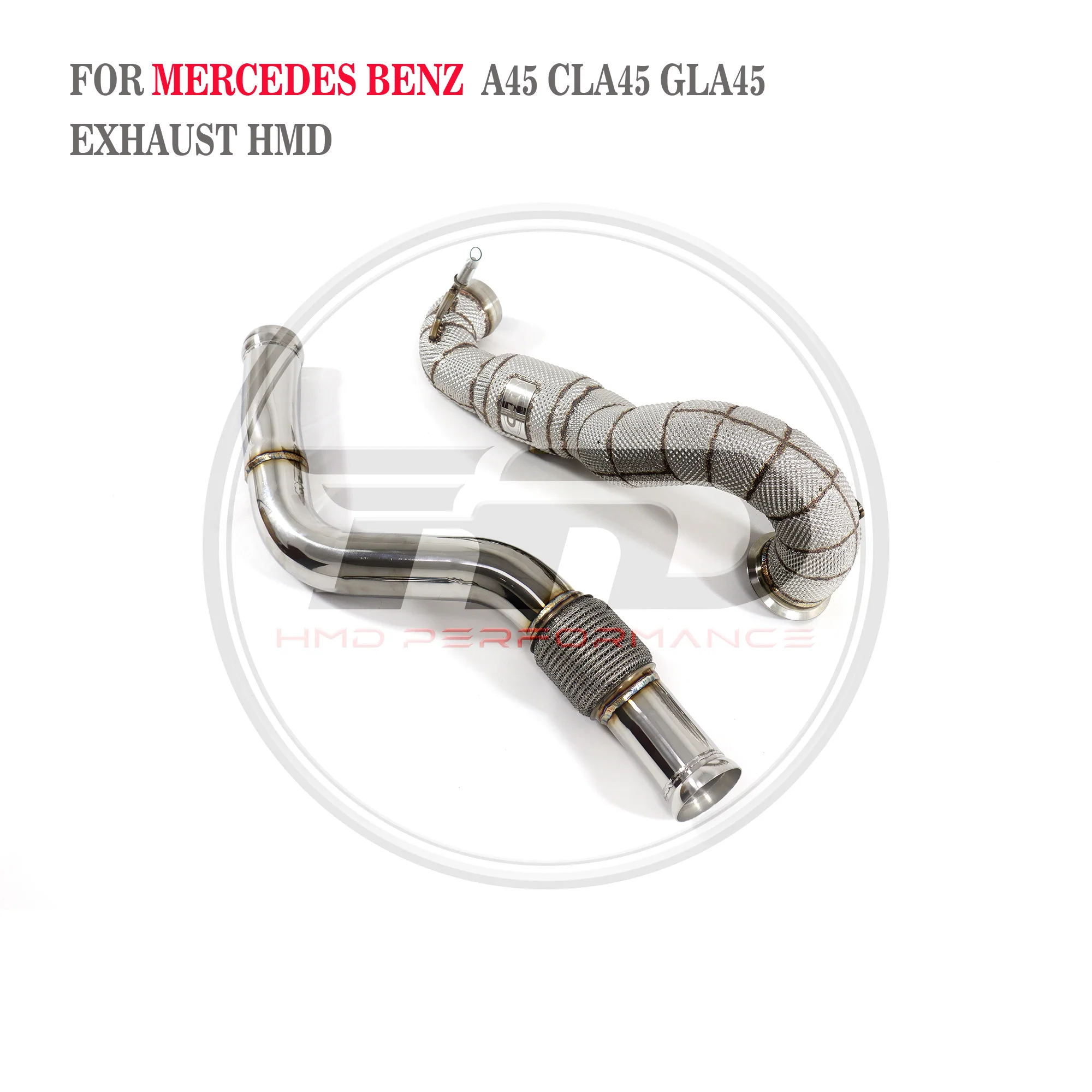 

Downpipe for Mercedes benz A45 CLA45 GLA45 AMG With Heat Shield HMD Exhaust System Performance Quality certification
