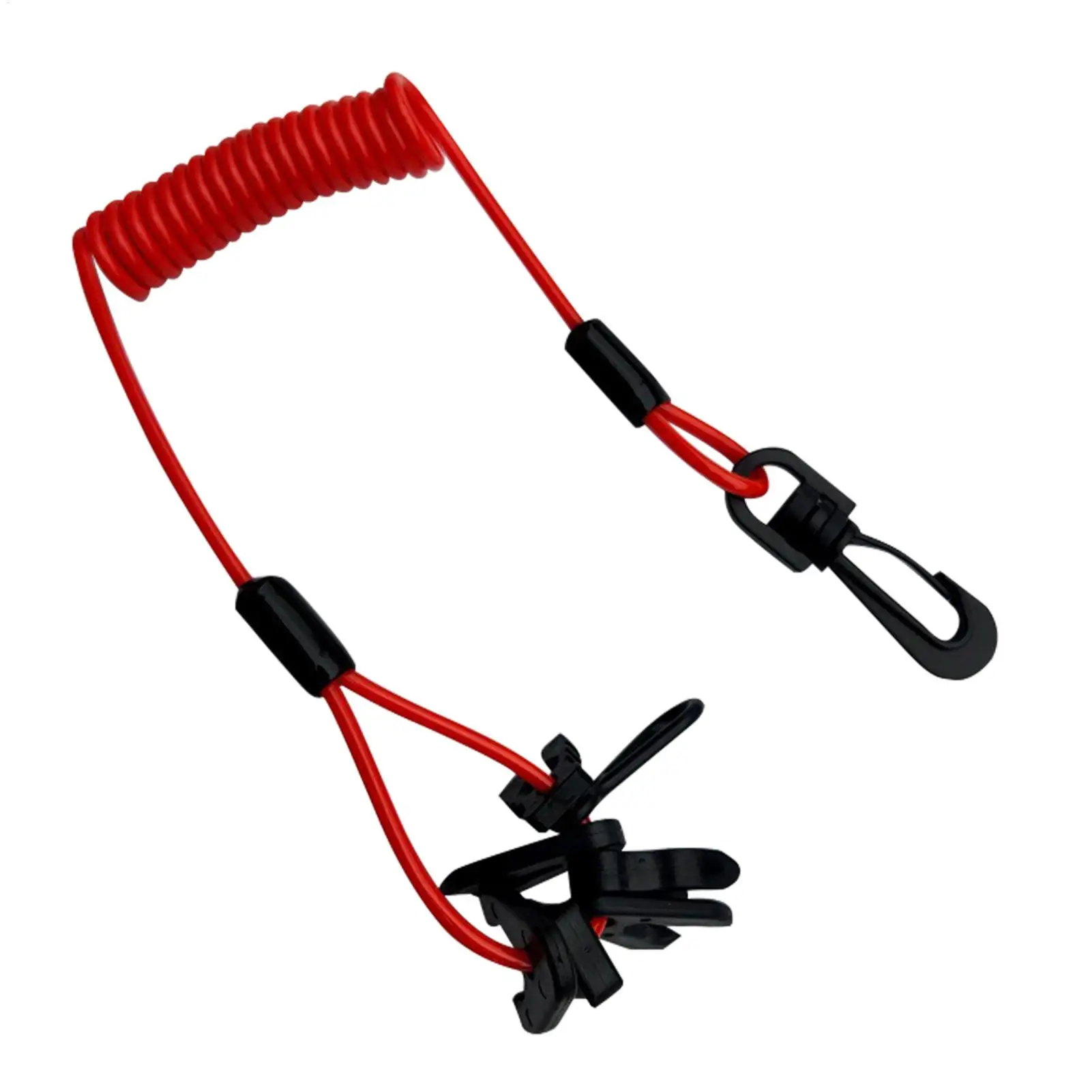 Outboard Boat Engine Safe Stop Cord Tether with 7 Keys Boat Safety Lanyard Button Lanyard Button Stop Lanyard for Outboard Motor