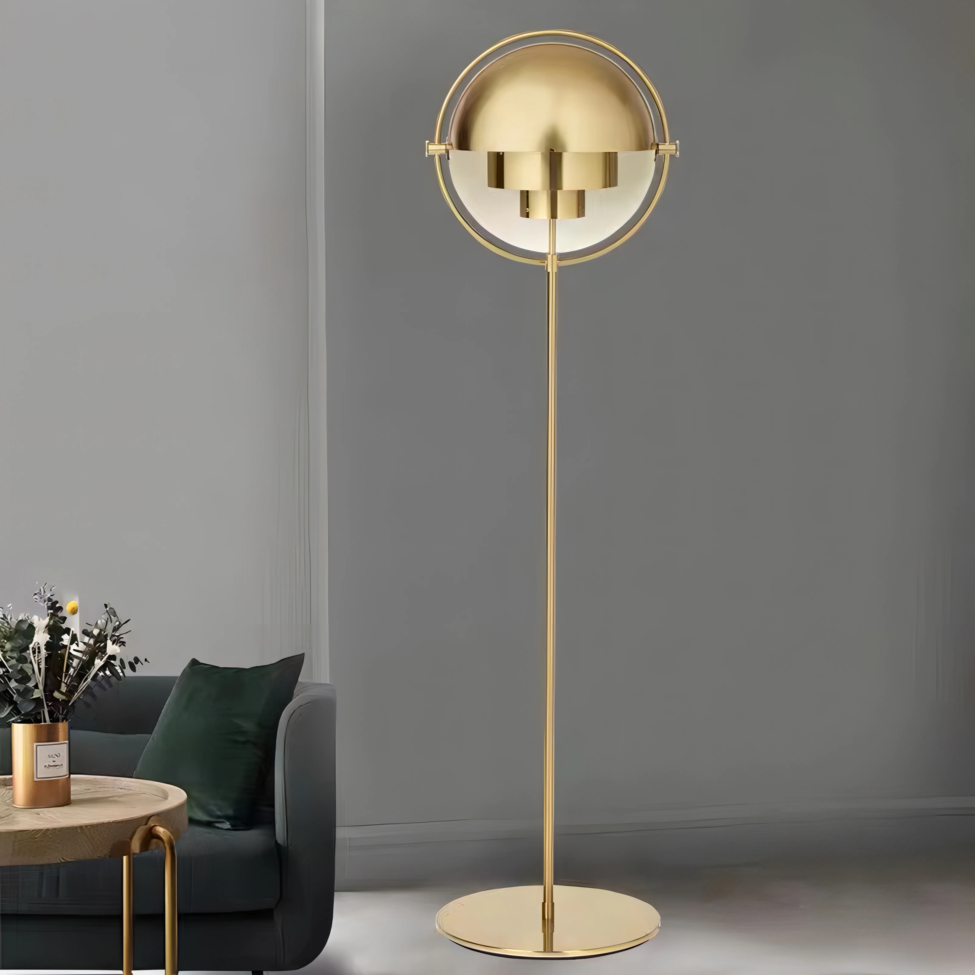 Modern Gubi Floor Lamps for Living Room Home Decor Designer Black Gold Metal Standing Lights Bedroom