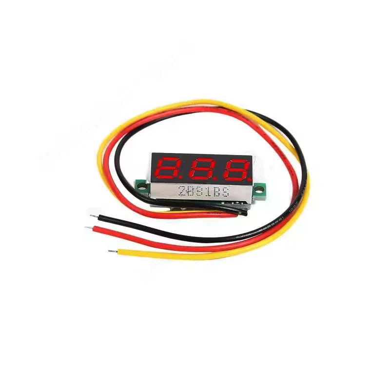ミニLEDデジタル電圧計,逆保護,電圧テスター,パネルメーター,0.28, 3線式,DC 0-100v