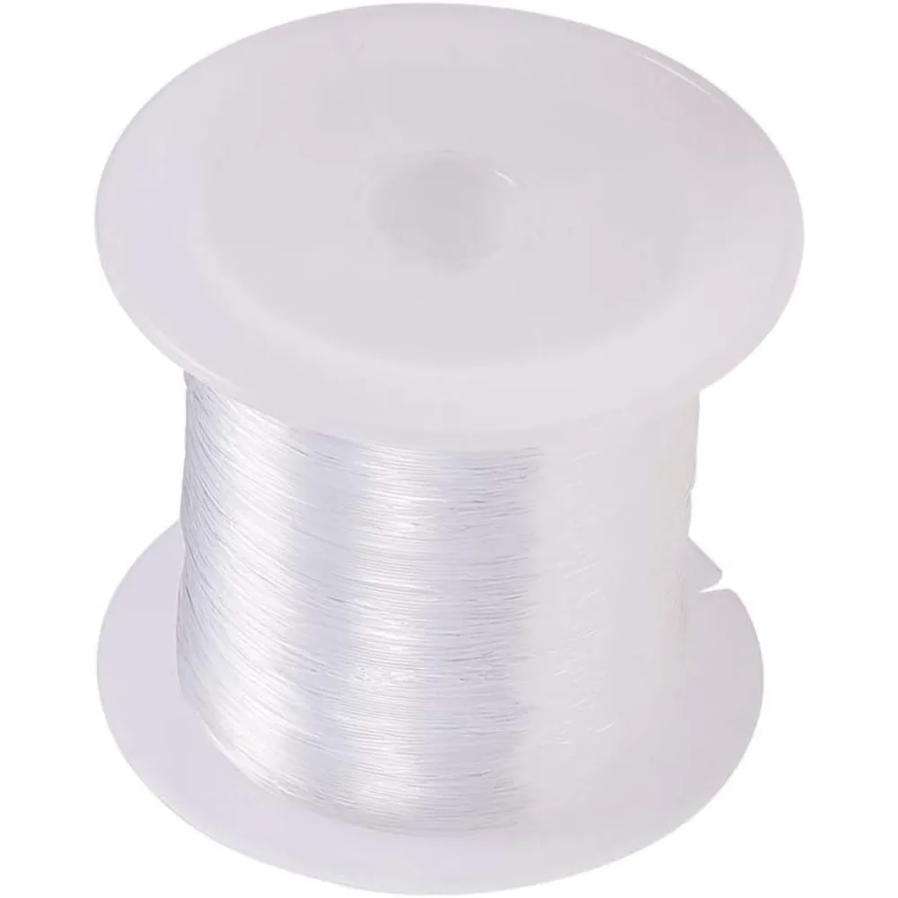 187 Yards Clear Invisible Craft Nylon Thread 0.3mm for Gemstone Hanging Decoration Sewing Quilting Hair Weaving kit