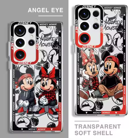 Disney Mickey Minnie Mouse Phone Case for Samsung Galaxy S23 24 Ultra S22 S20 FE S21 Plus 5G S10 Plus S22Ultra Matte Cover