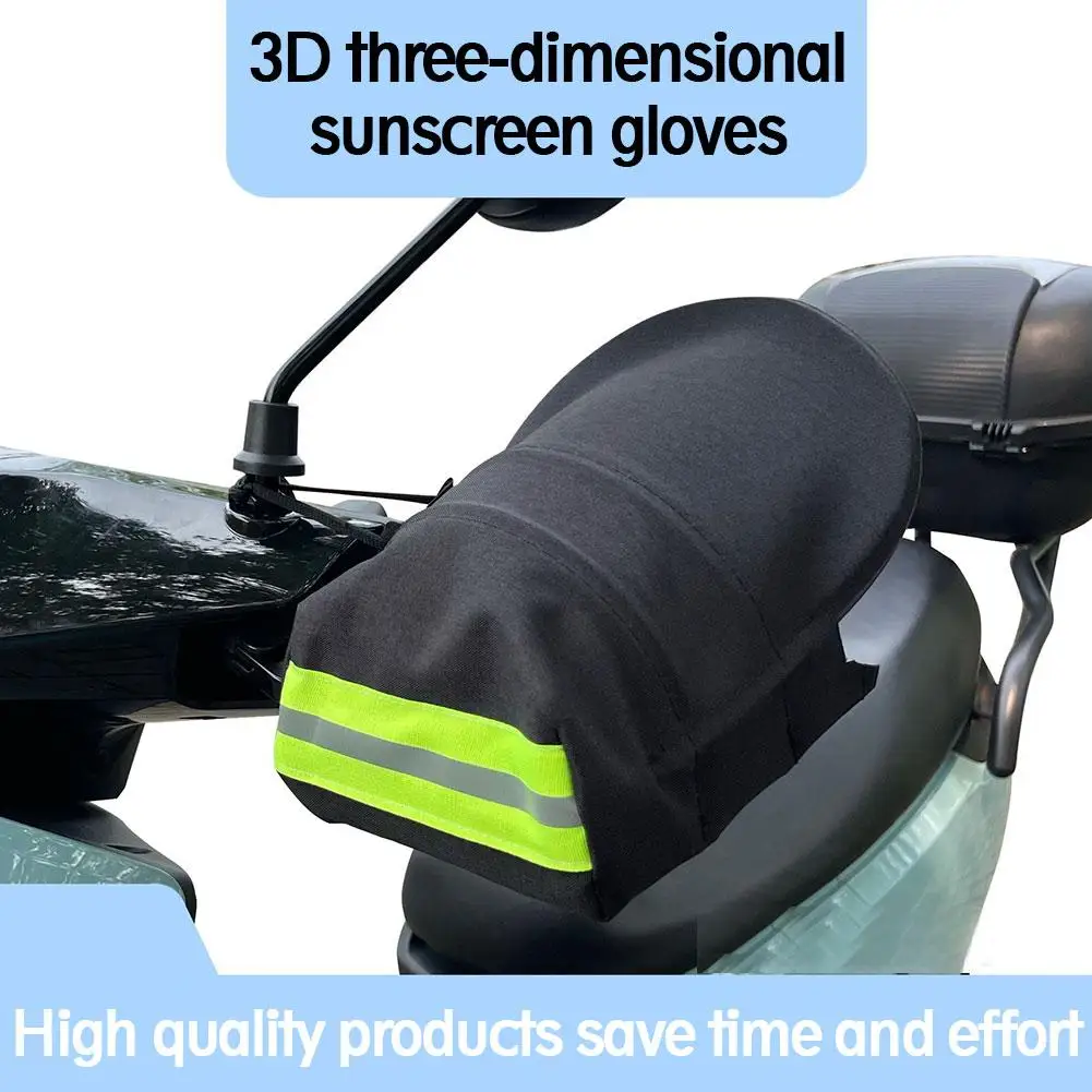 1Pair Motorcycles Handlebar Gloves Waterproof Windproof Sun Protection Gloves For Most Motorbikes Scooters ATVs Snowmobile