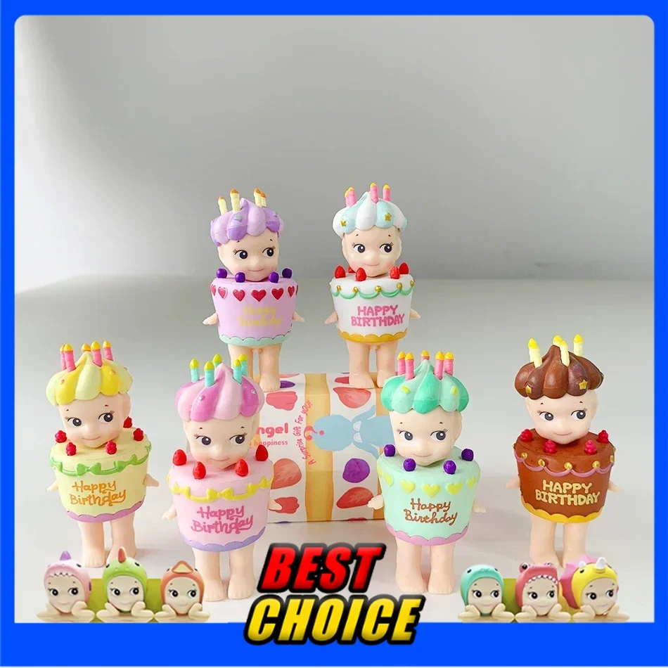 

Sonny Angel Party Birthday Cake Series Decorative Mini Figures Doll Toys Gift for Office Decoration Collection Car Decoration