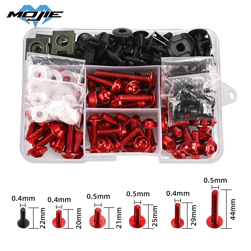 For DUCATI MONSTER 400 620 695 696 750 796 797 821 1200 Universal 177PCS Complete Fairing Bolts Screw Fairing Set Bolts Kit