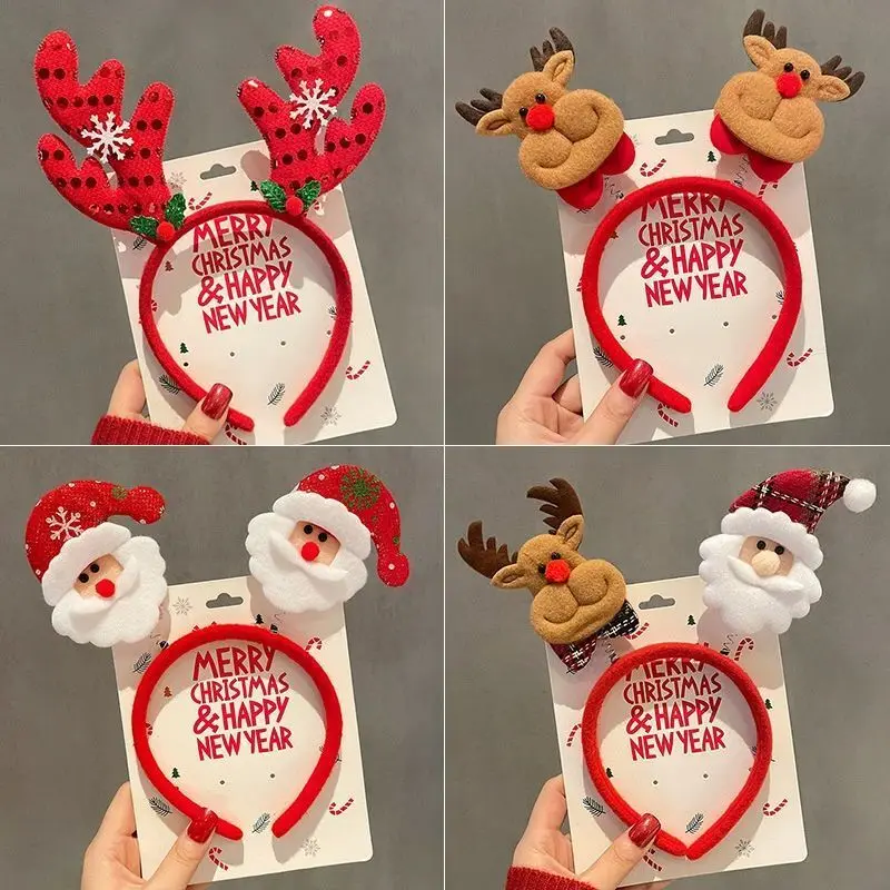 クリスマスヘアバンド1～10個入り。雪だるま、トナカイの角、 - Reindeer Antlers Headband のレビューと価格