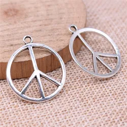 Accessories For Women Peace Symbol Charms Jewelry And Accessories 27x24mm 10pcs