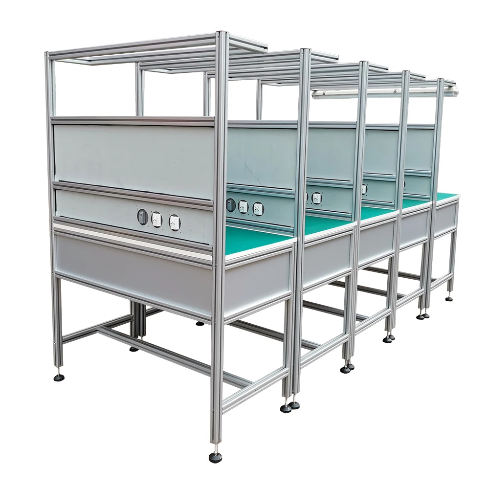 *Custom Industrial Aluminum Workbench 4040 T Slot Anodized Square Aluminum Extrusion Profile for Assembly Line ESD Worktable