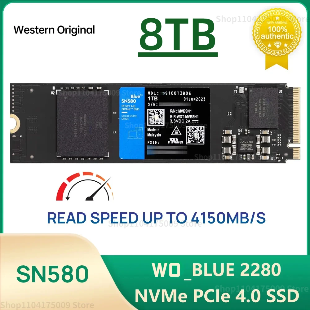 Original SSD M2 NVMe M.2 4TB 2TB 1TB 2280 PCIe 4.0 X 4 PRO Hard Drive Disk Internal Solid State SN580 Hard Disk For PS5 Desktop