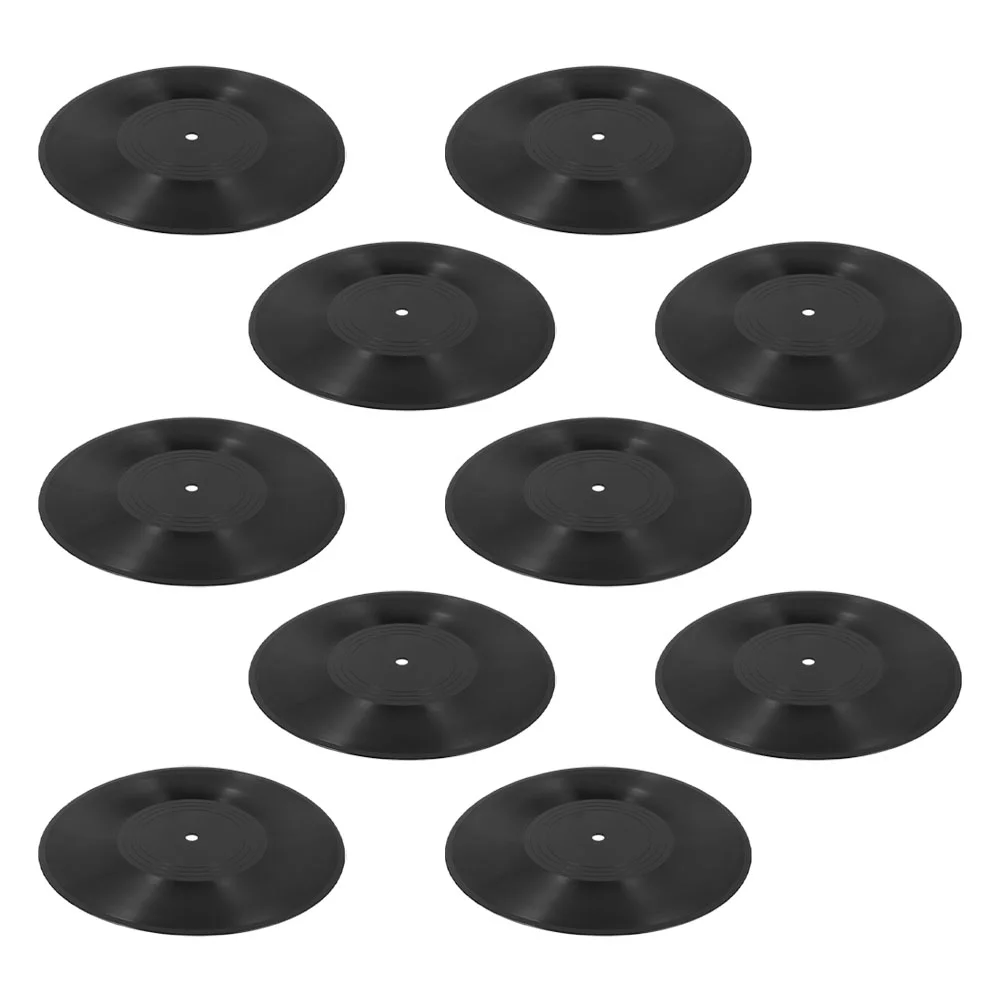 

10 Pcs Vinyl Record Decoration Wall Records for Aesthetic Blank Covers Music Retro CD Plastic