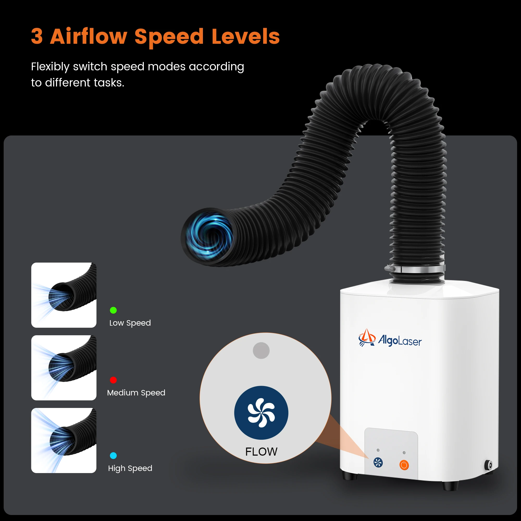 AlgoLaser Laser PIXI Desktop Smoke Purifier Cleaner Smoke HEPA Filter Efficient Purifying Air Compatible Work With PIXI 3/5/10W