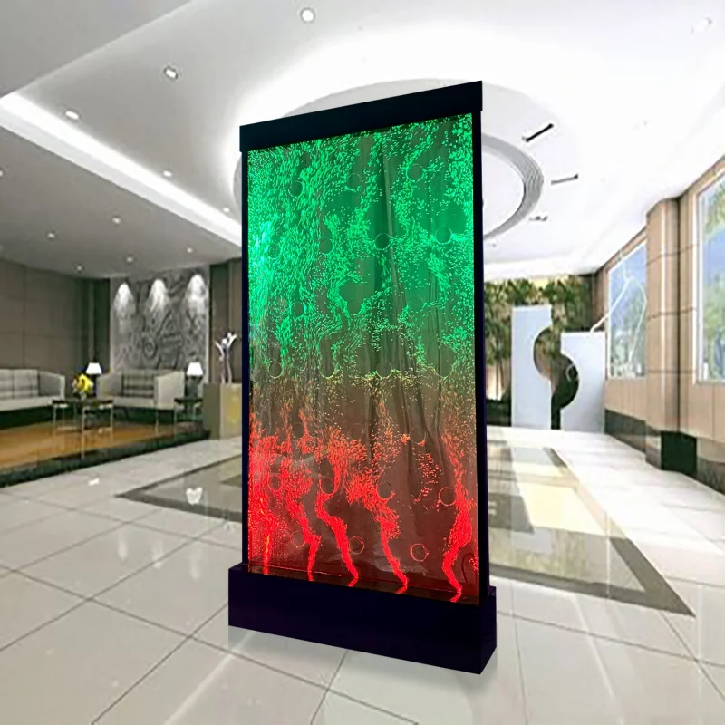 カスタムインテリア装飾アクリルパーティション壁パネル取り付け型ダンシングLEDバブルウォール