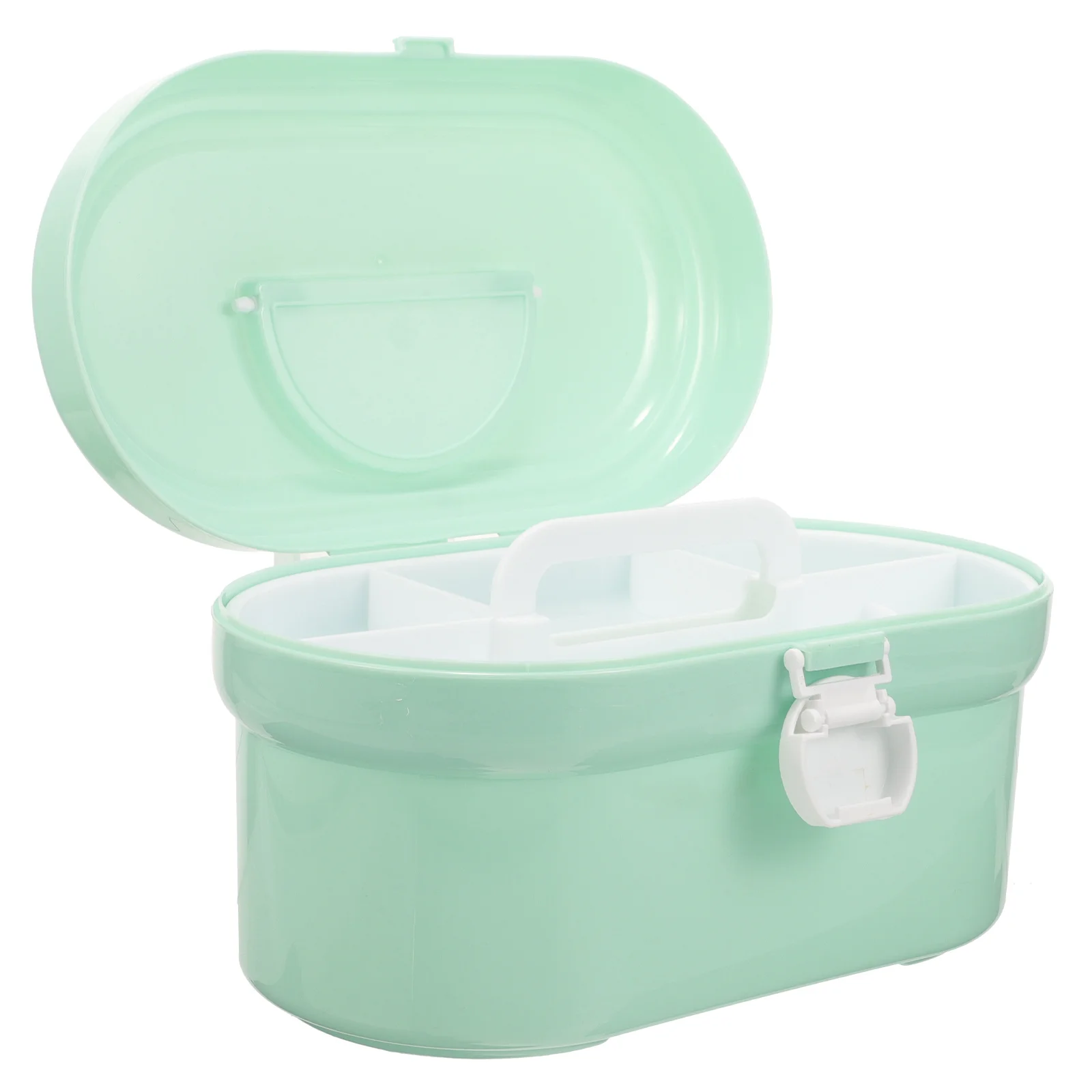 Kids Medicine Box Double Layer Portable Plastic First Aid Organizer Compact Medicine Storage Container For Home Travel