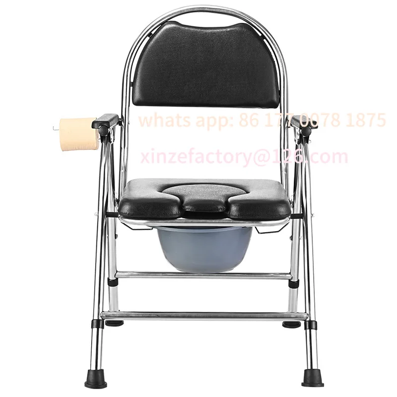 

Customizable Foldable Stainless Steel Toilet Chair Mobile Toilet for Elderly