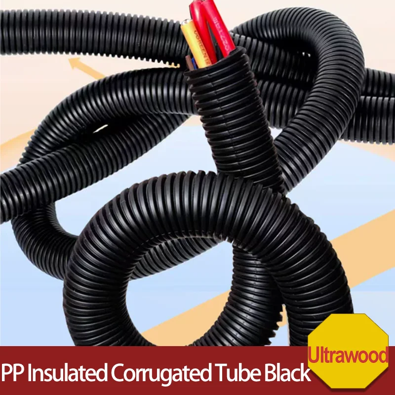 

1~10m PP Corrugated Tube AD 7.5-34.5mm Car Wire Harness Insulation Sleeve Flexible Protective Pipe Auto Electrical Wiring