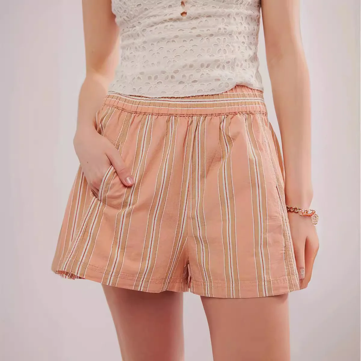Women Athletic Shorts Women's Striped Shorts Drawstring High Waisted Casual Summer Shorts Womens Going Out Pants Y2k
