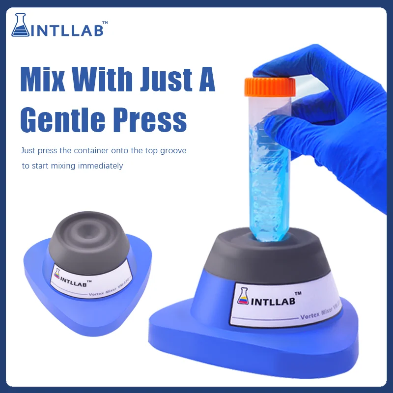 INTLLAB Lab Vortex Mixer Mini Adjustable Speed Ink Shaker Orbital Pigment Bottle Shaking Agitator Samples Mixer 2800rpm