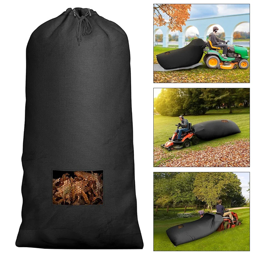 78.7x51.2 Inch 420D Oxford Cloth Lawn Tractor Leaf Bag Large Capacity Garden Leaf Cleaning Bag for Fast Leaf Collection