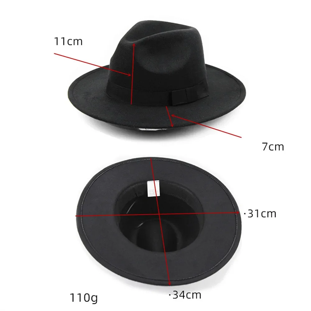 Anime Kibutsuji Muzan Cosplay Hat Fedora Hat Unisex Winter Hats Ribbon Band Hat Wide Brim Classic White Formal Hat