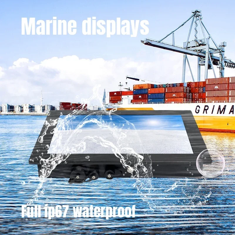 12.1INCH Marine Displays Ip67 Ip65 Waterproof High Resolution 1000 Nits Touch Screen Lcd Monitor