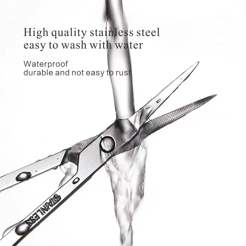 Stainless Steel Russian Style Beauty Scissors, Home Nail Knife, Beauty Eyebrow Scissor Makeup Tool for Cutting Sharp Curved Tips