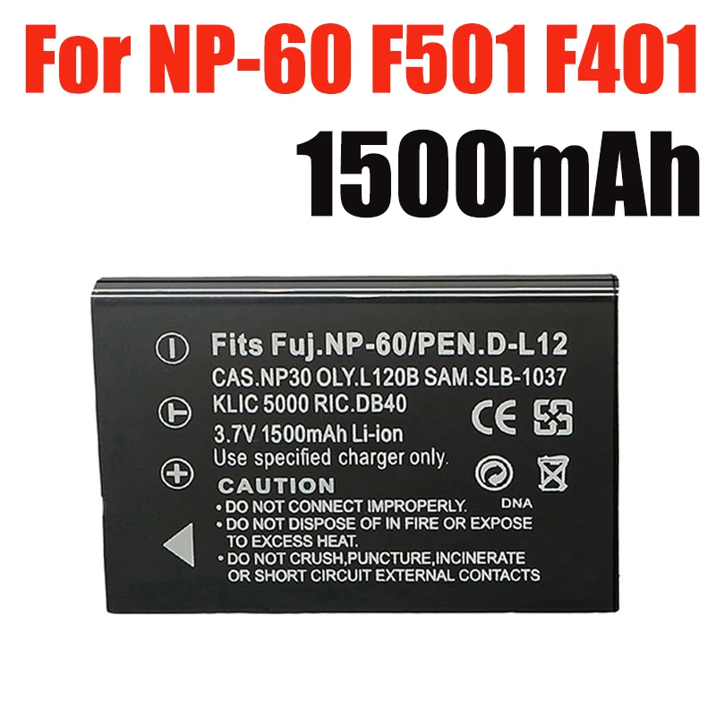 1 szt. NP-60 FNP60 NP60 SLB 1137 1037 CNP-30 K5000 Li-20B D-Li2 do Fujifilm Finepix F50I F501 F401 ZOOM F410 F601 F601Z