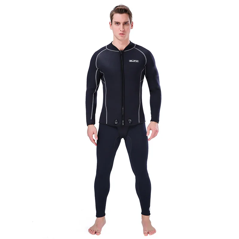 Men Women 3MM Neoprene Diving Jacket and Pants,For Sailing Surfing Snorkeling Winter Thermal Swimming Split Wetsuit