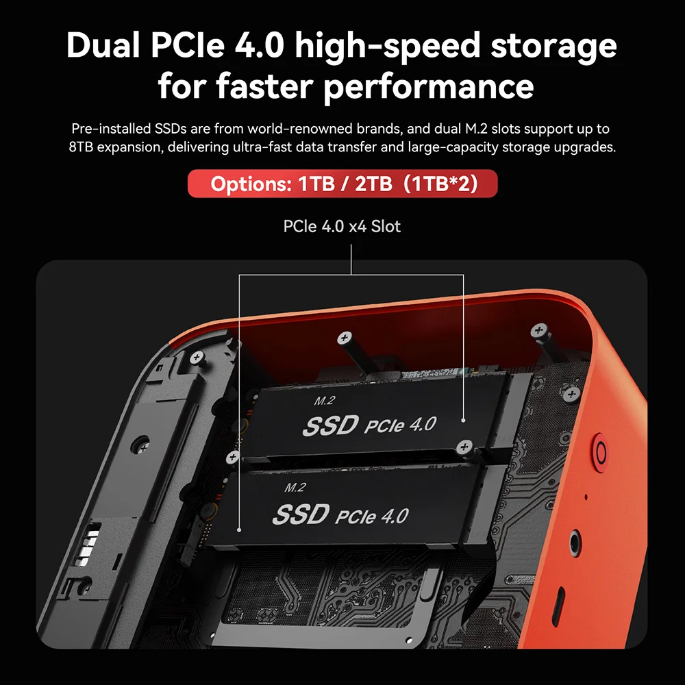 Beelink SER9 Pro Max AMD Ryzen 7 H255 24GB LPDDR5X RAM 1TB NVMe SSD Win 11 Ubuntu Type C Wifi6 BT5.2 Gaming PC SER9 HX370 HX470