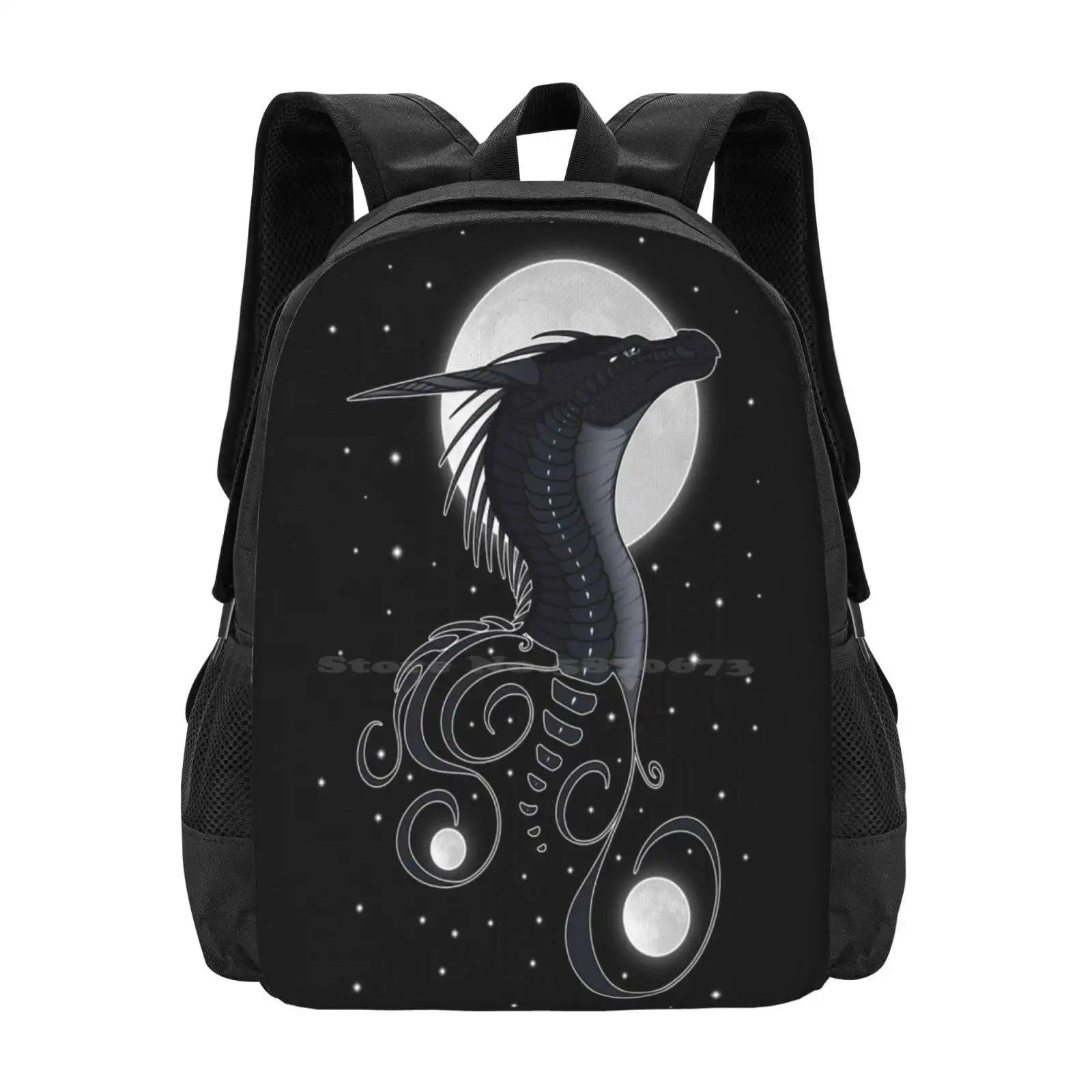 

Darkstalker - Wings Of Fire Fashion Pattern Design Travel Laptop School Backpack Bag Darkstalker Wings Fire Dragon Nightwing