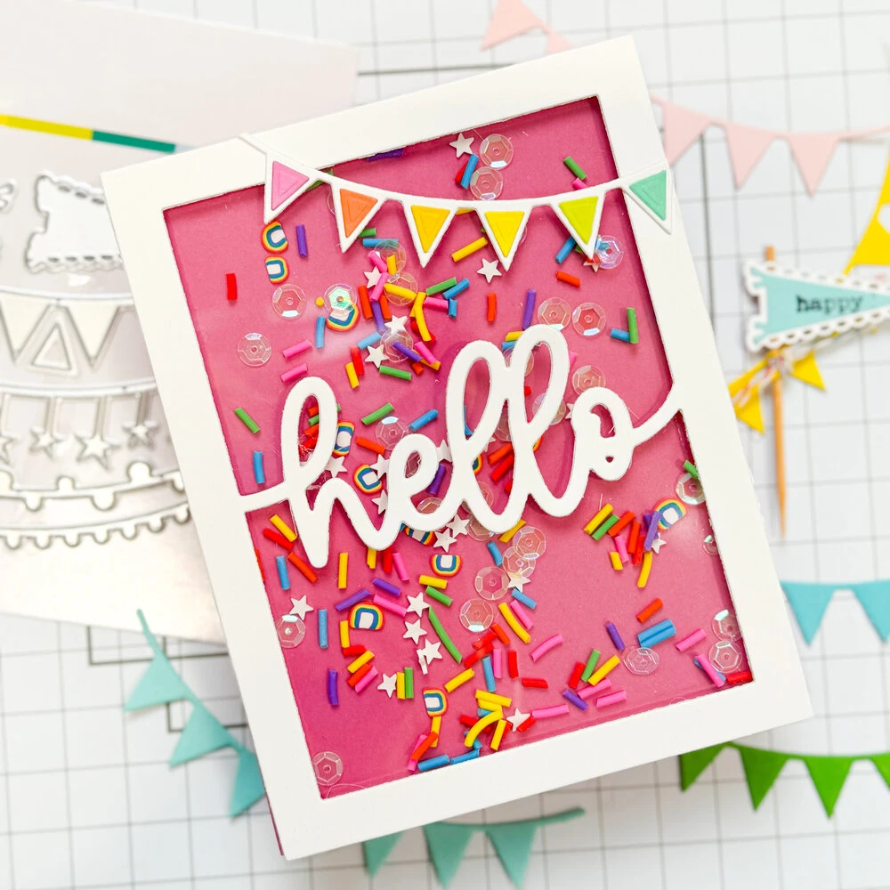 Alphabets & Numbers Cutting Dies Hello Sunshine Happy Birthday Wishes Sentiment Words Die Set For DIY Scrarpbooking Craft Making