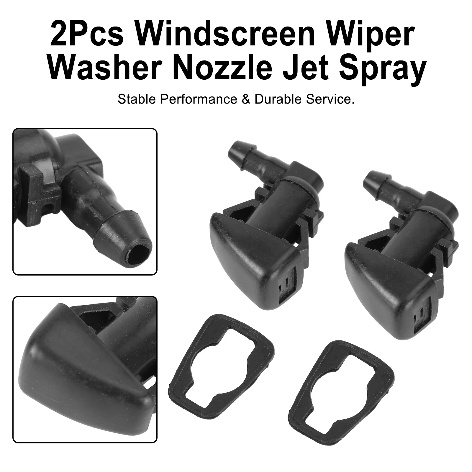 Areyourshop 2Pcs Windscreen Wiper Washer Nozzle Jet Spray For Jeep Grand Cherokee 2011-2017 55157319AA 55372143AB 68260443AA Car