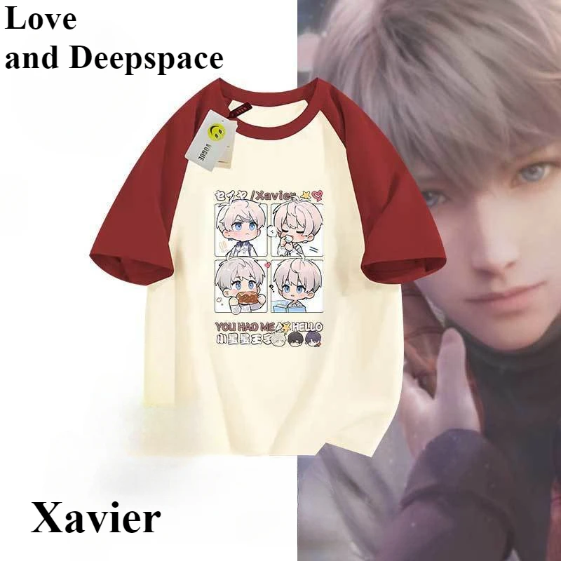 

Love and Deepspace Xavier Rafayel Zayne аниме игры периферийные персонажи мультфильмов подарок с короткими рукавами креативная хлопковая свободная футболка