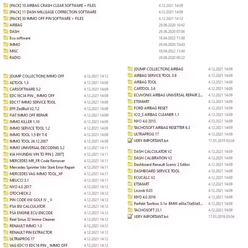 

IMMO OFF + DASH + IMMO SOFTWARE 32GB + AIRBAG CRASH CLEAR + MMO OFF SOFTWARES FILE PACKAGE Immo Airbag DASH MILLEAGE CORRECTION