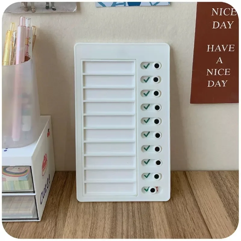 Reusable My Chores Checklist Daily Planner Memo Plastic Board Chore Chart Responsibility Behavior for Kid Self-discipline Card