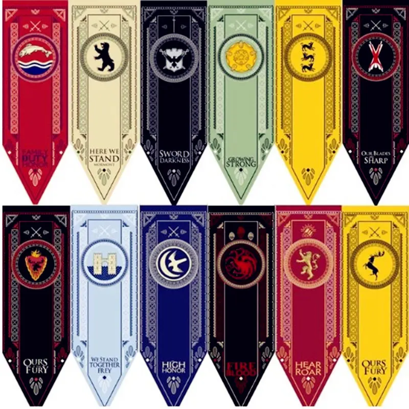 ستارك العلم الأسر ديكور المنزل الذئب التنين راية تزيين أغنية من الجليد والنار #1