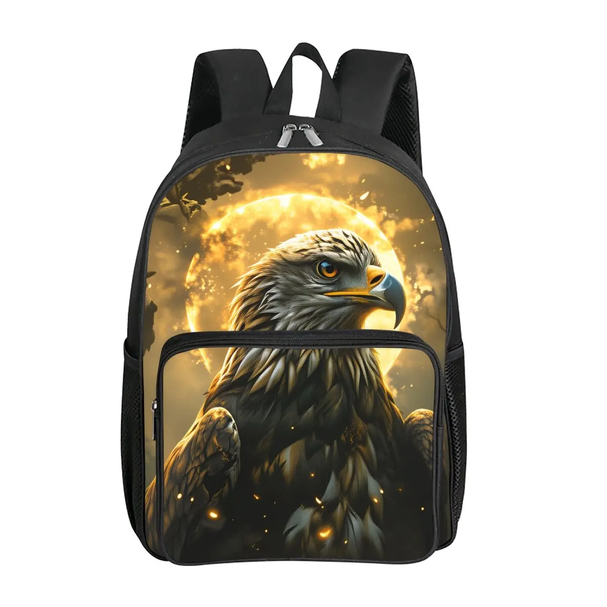 

Рюкзак с квадратным передним карманом и принтом орла, большая вместимость для мальчиков и девочек, лучший подарок, детская школьная сумка с 3D мультяшным рисунком