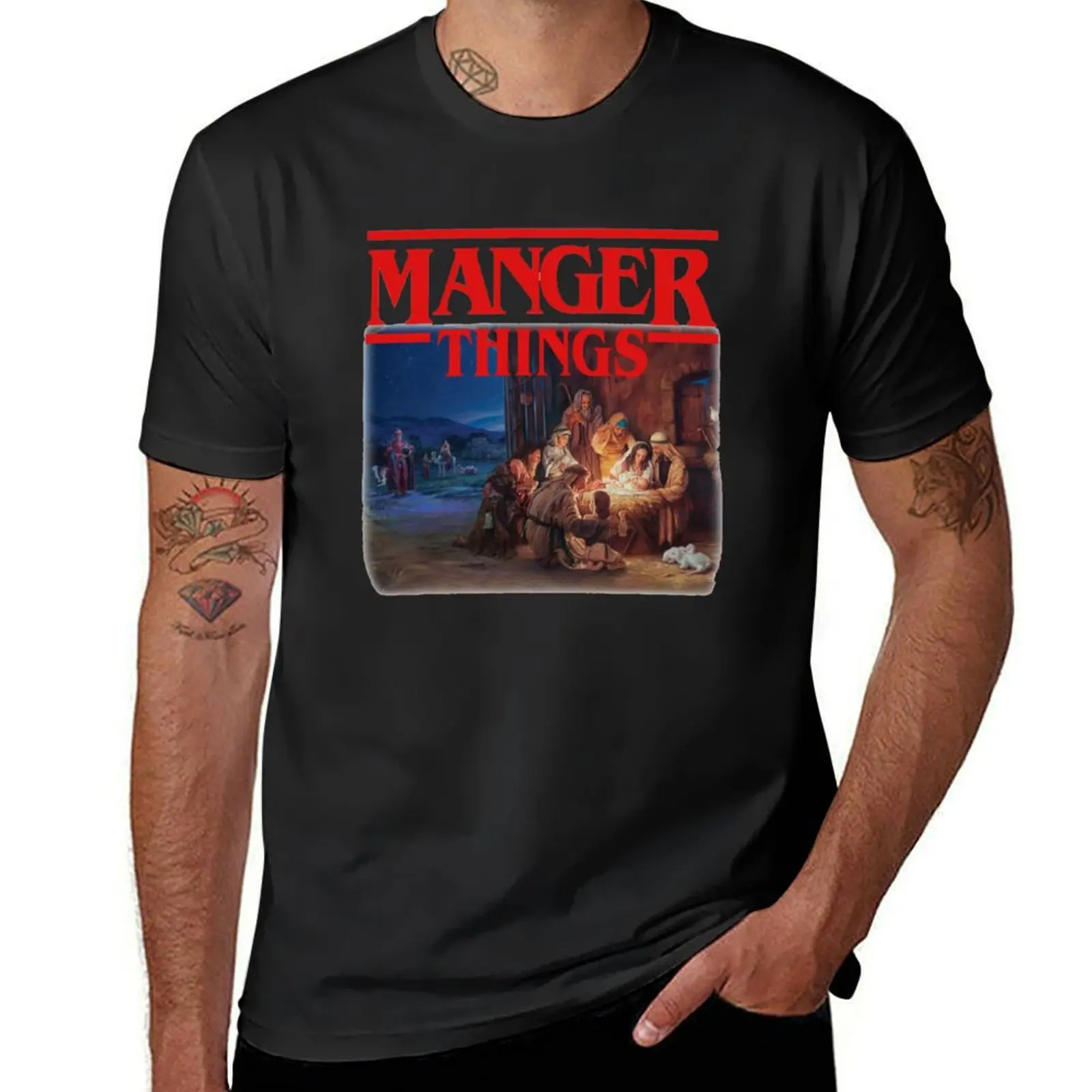 

Jesus Manger Things T-Shirt korean fashion cute tops new gifts and t-shirts graphics funny t shirts for men
