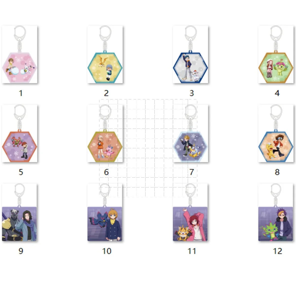 Llavero de Acrílico de Digimon Adventure, Muñeco de Anime de Gabumon, Piyomon, Agumon, Yagami Taichi, Colgante para Regalo