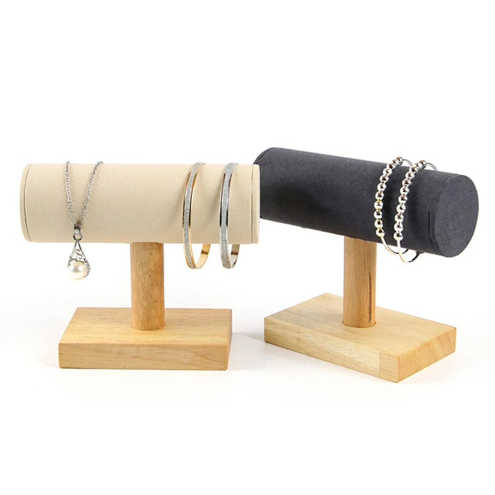 

Bracelet Display Stand Storage Rack Tube Holder Jewelry ganizer Watch Bangle Holder Premium Wooden Microfiber