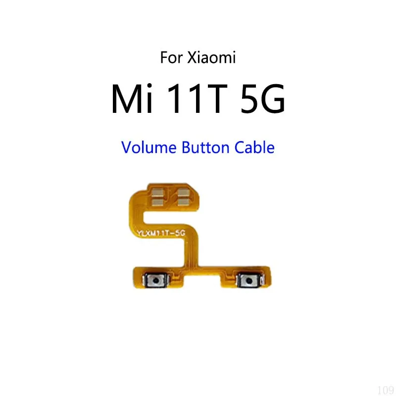 For Xiaomi Mi 11 Ultra 5G Power Button Switch Volume Mute Button On / Off Flex Cable For Xiaomi Mi 11 Lite 5G 11T Pro