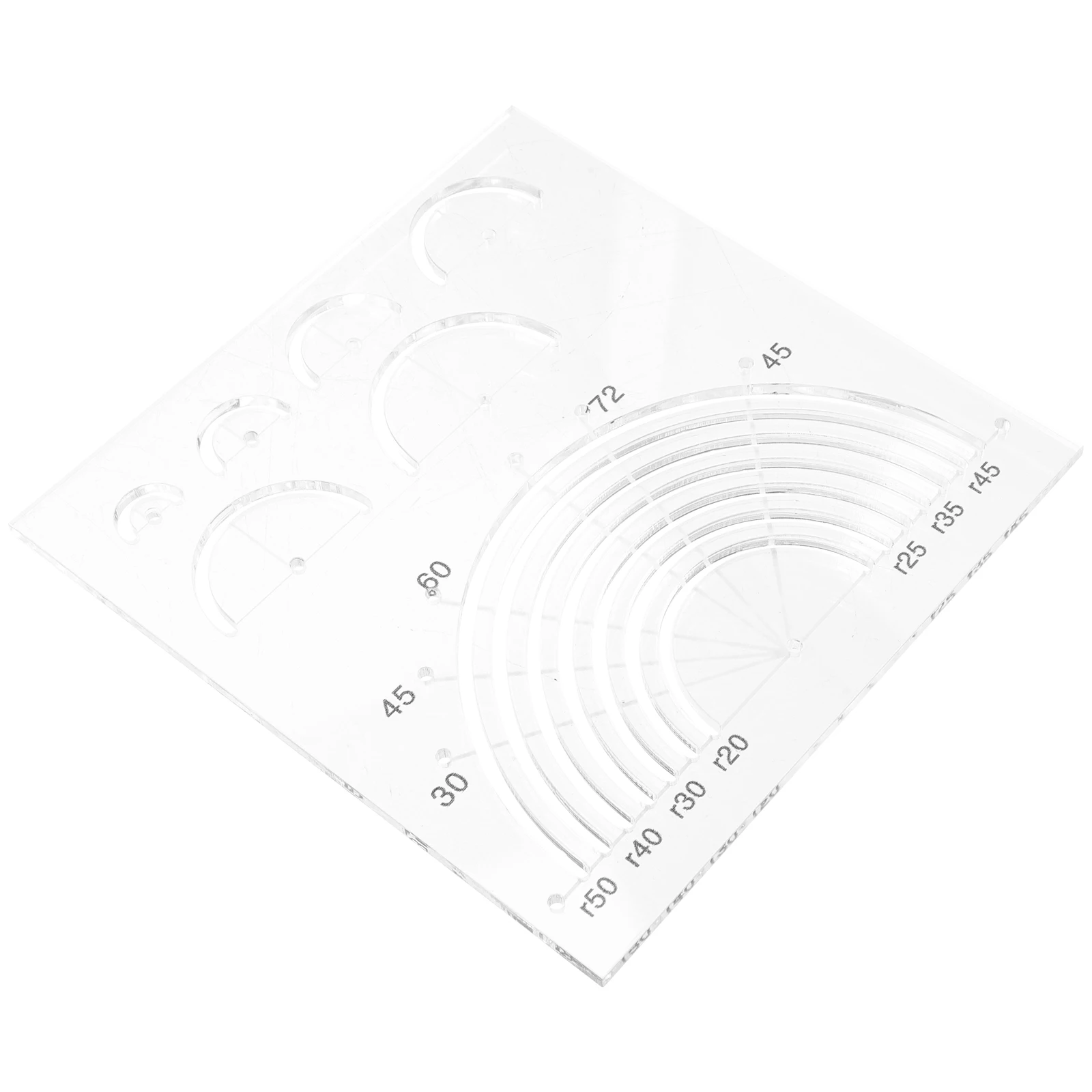 Modelli Righello acrilico Trasparente Trasparente Strumenti per artigianato da cucito Modello a forma di Righelli per quilting Modelli per cucire Tessuto perfetto