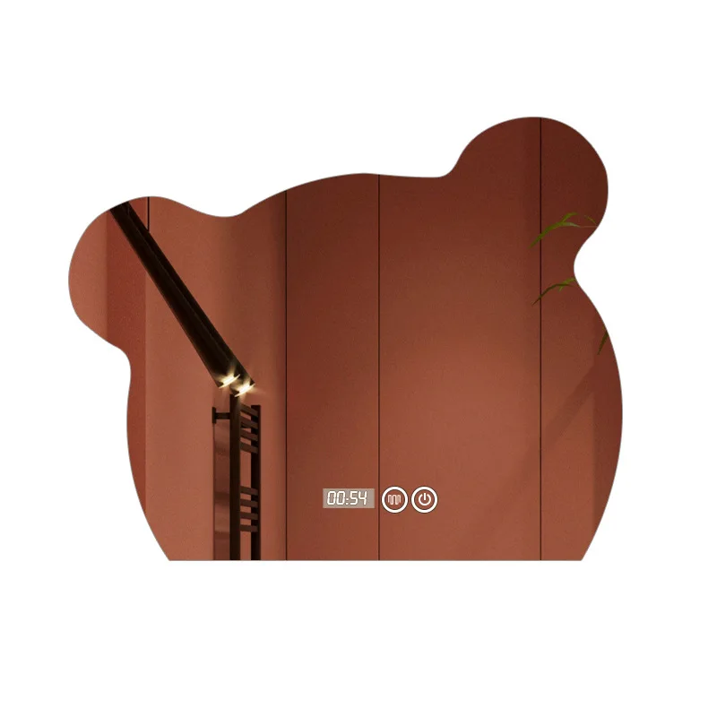 

Bear mirror LED vanity mirror irregular special-shaped creative smart bathroom mirror toilet