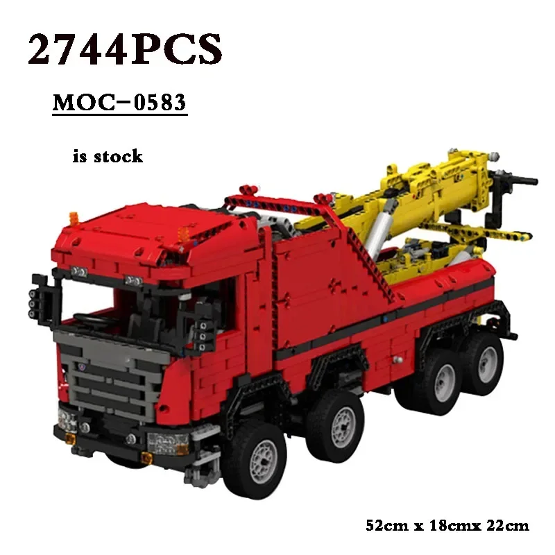 MOC-0583 8x8 Extreme Trailer Roadside Assistance Vehicle Boy Gift Building Blocks 2744 Pieces Building Block Toy Birthday Gift