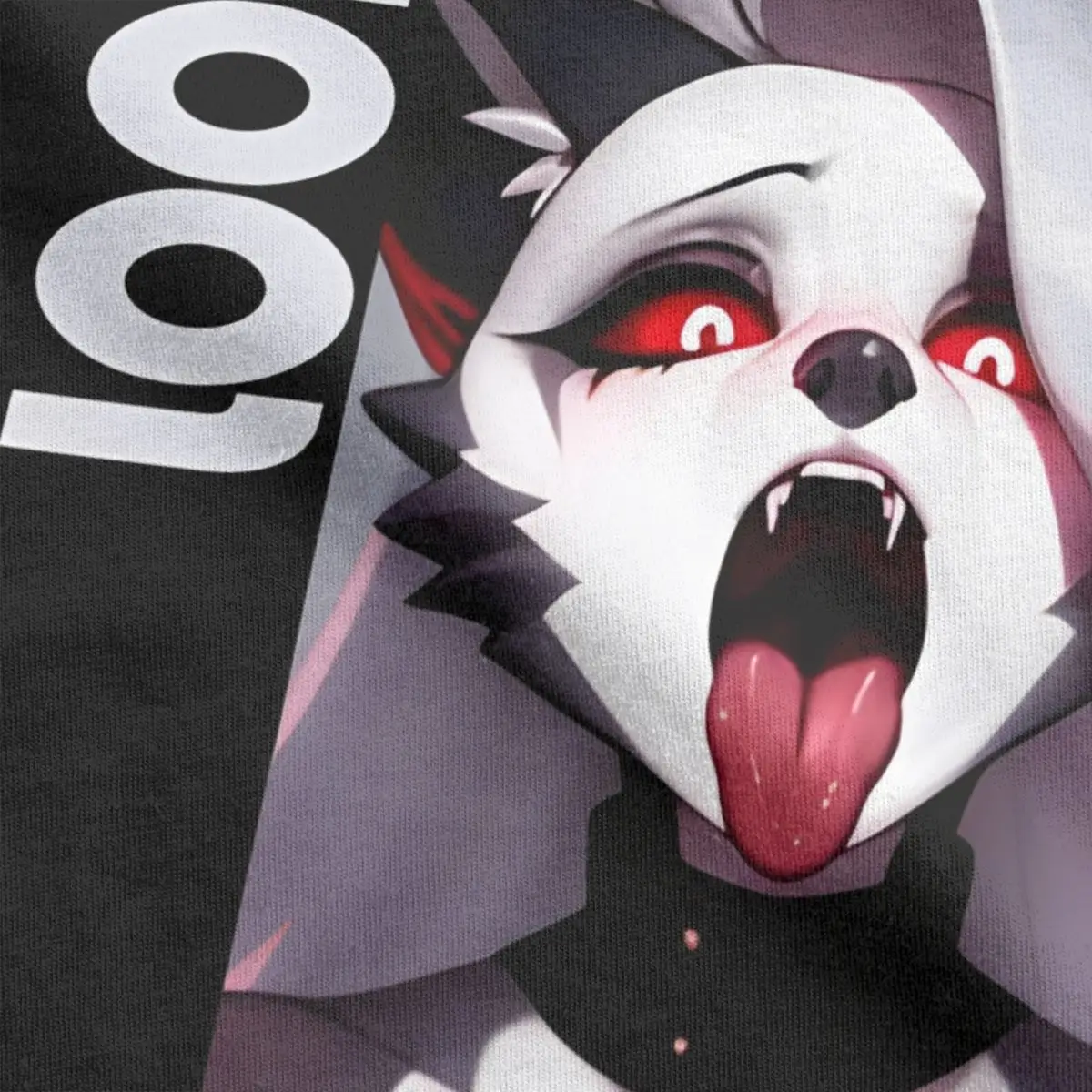 Helluva Boss Loona مثير الرجال تي شيرت خمر تيز قصيرة الأكمام Crewneck تي شيرت 100% قطن حجم كبير الملابس #4