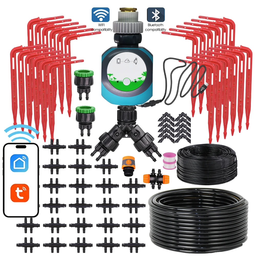 

4/7mm to 3/5mm Hose Automatic Watering System Smart 1/4'' Drip Irrigation Kit for Plant Greenhouse Emitter Gardening Accesorries